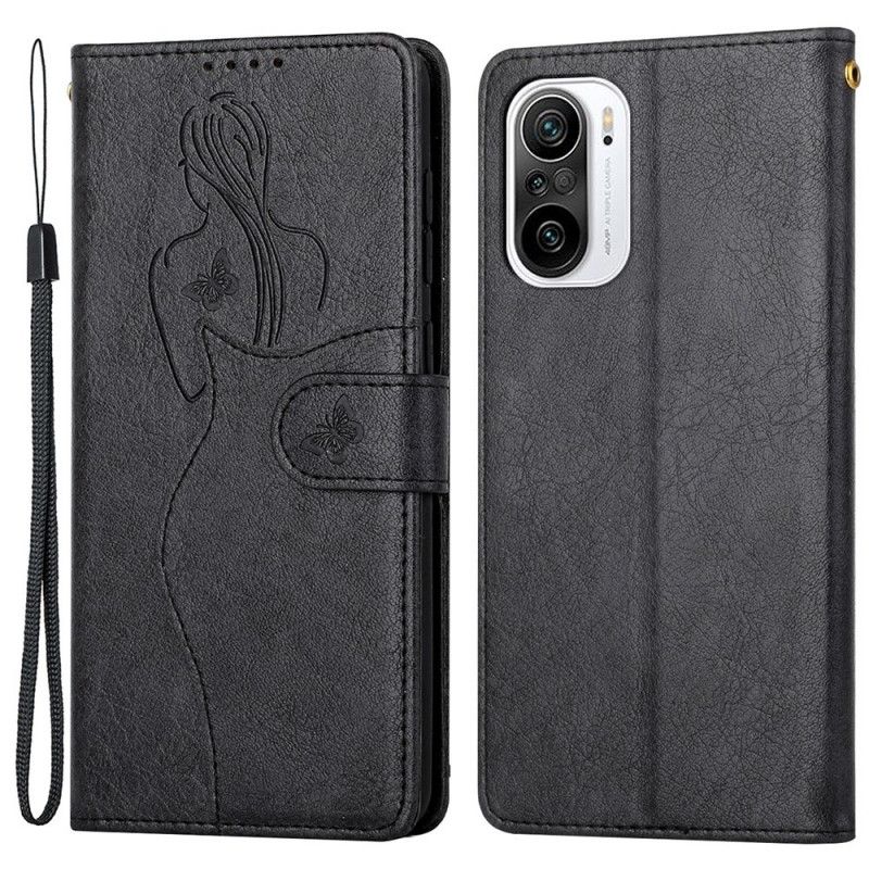 Folio Deksel Til Xiaomi Mi 11i 5G / Poco F3 Faux Leather Silhouette