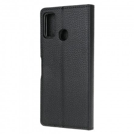 Folio Deksel Til Moto G10 / G30 Litchi Grain Leather Effect