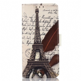 Folio Deksel Til Xiaomi 13 Lite Poetens Eiffeltårn