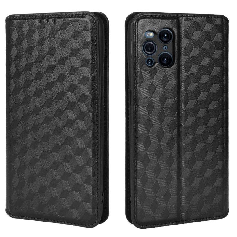 Beskyttelse Deksel Til Oppo Find X3 / X3 Pro Folio Deksel Diamond Leather Effect