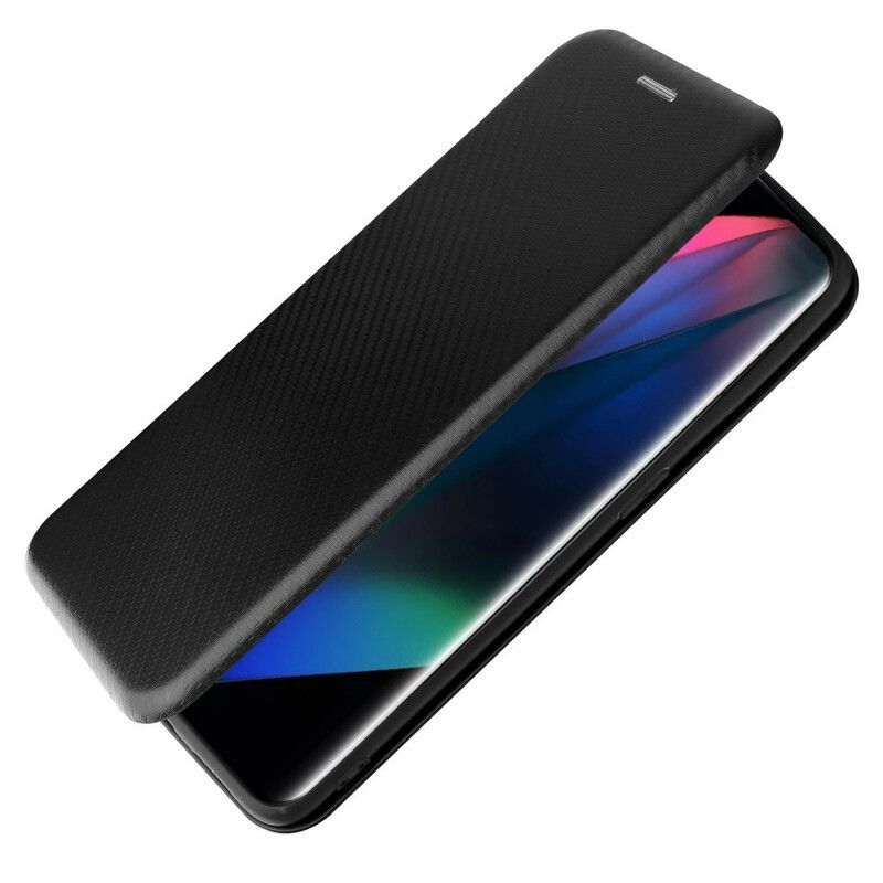 Beskyttelse Deksel Til Oppo Find X3 / X3 Pro Folio Deksel Farget Karbon Silikon