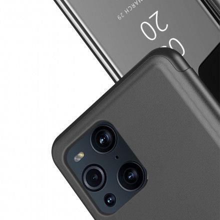 Beskyttelse Deksel Til Oppo Find X3 / X3 Pro Speil Og Kunstskinn