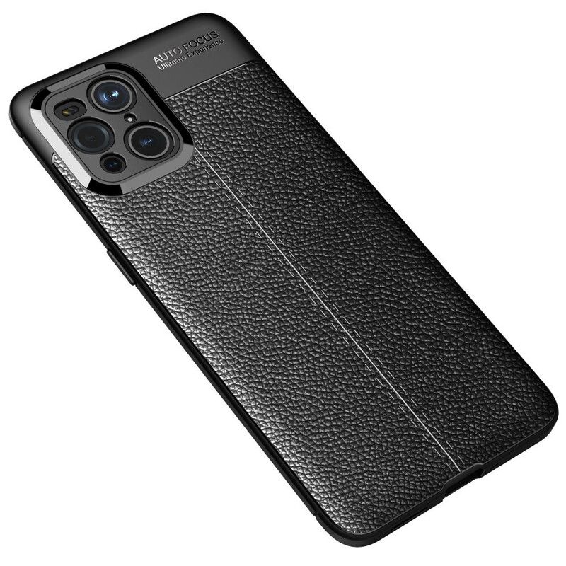 Deksel Til Oppo Find X3 / X3 Pro Dobbellinje Litchi-skinneffekt