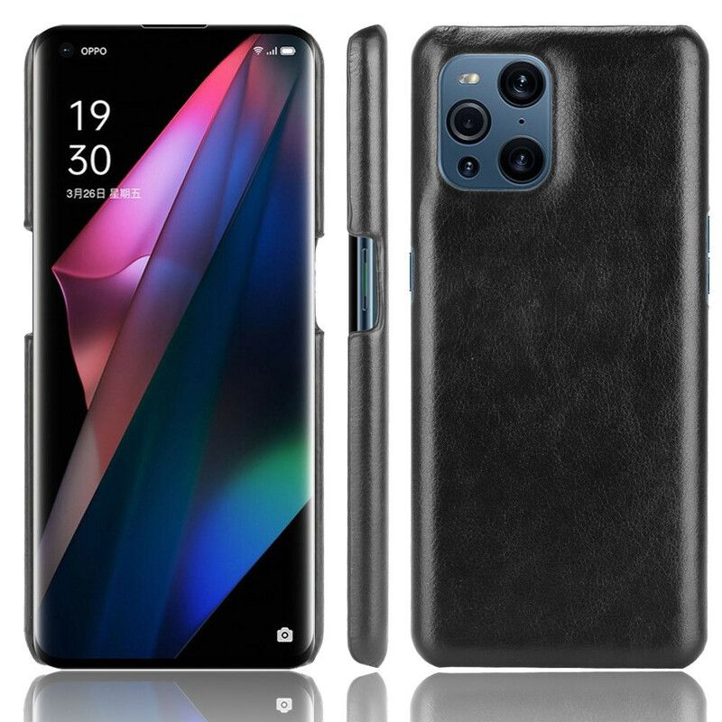 Deksel Til Oppo Find X3 / X3 Pro Lichi Skinneffekt