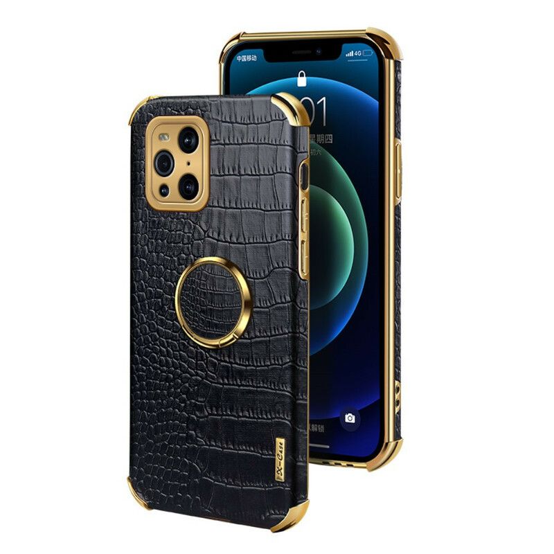 Deksel Til Oppo Find X3 / X3 Pro X-case Krokodillehudeffekt