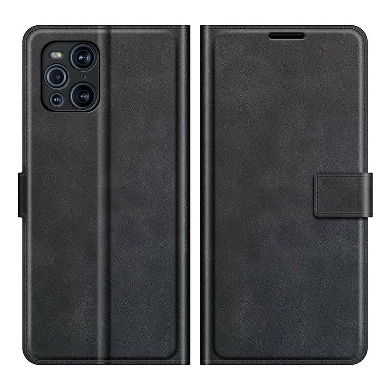 Folio Deksel Til Oppo Find X3 / X3 Pro Ekstremt Slank Skinneffekt