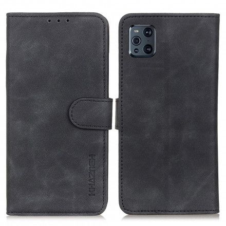 Folio Deksel Til Oppo Find X3 / X3 Pro Matt Vintage Skinneffekt Khazneh