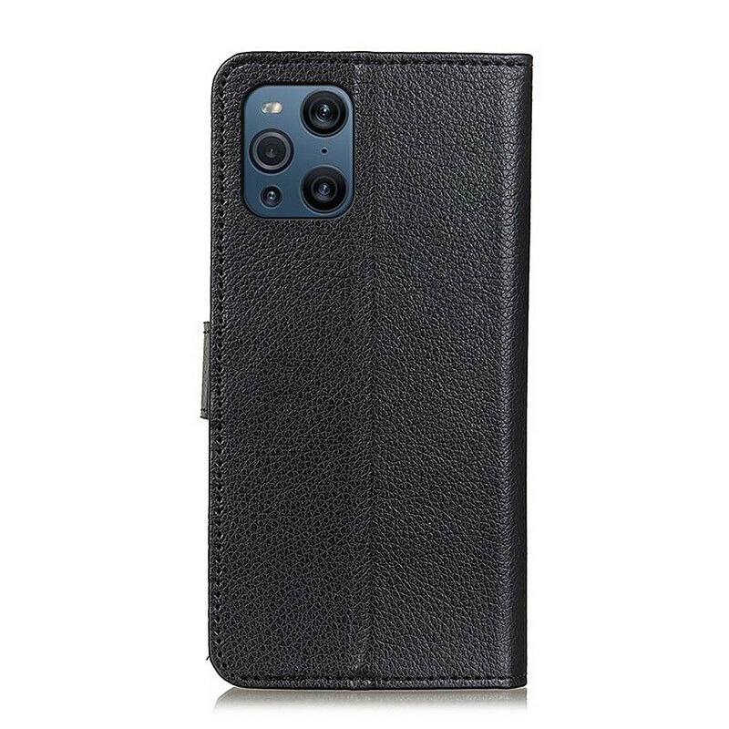 Lærdeksel Til Oppo Find X3 / X3 Pro Faux Leather Litchi