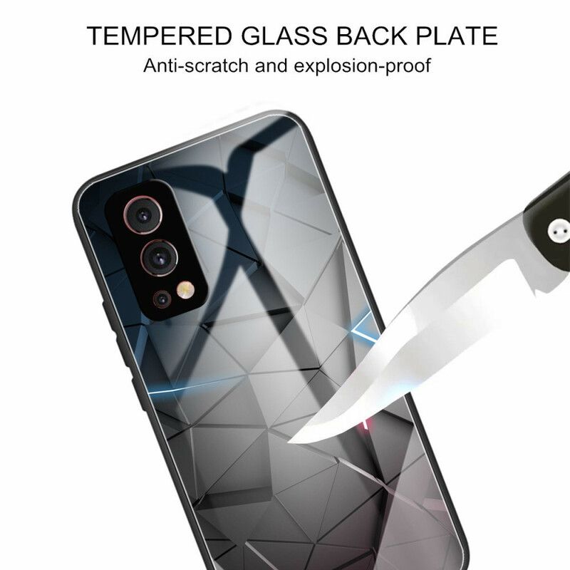 Deksel Til OnePlus Nord 2 5G Geometri Herdet Glass