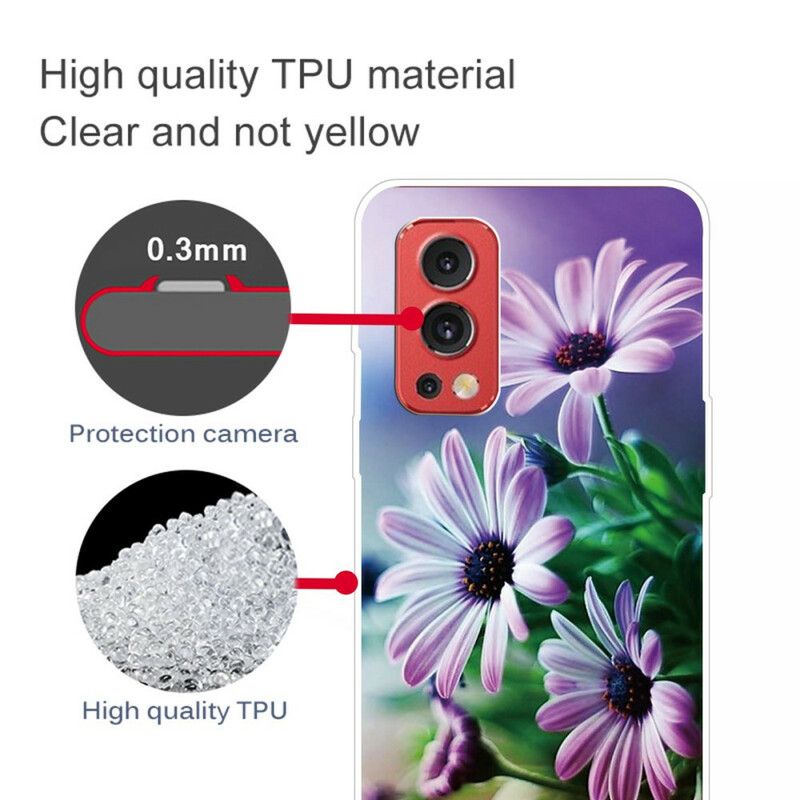 Deksel Til OnePlus Nord 2 5G Realistiske Blomster