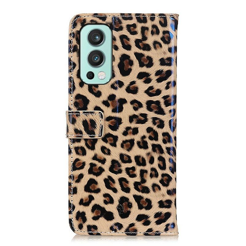 Folio Deksel Til OnePlus Nord 2 5G Enkel Leopard