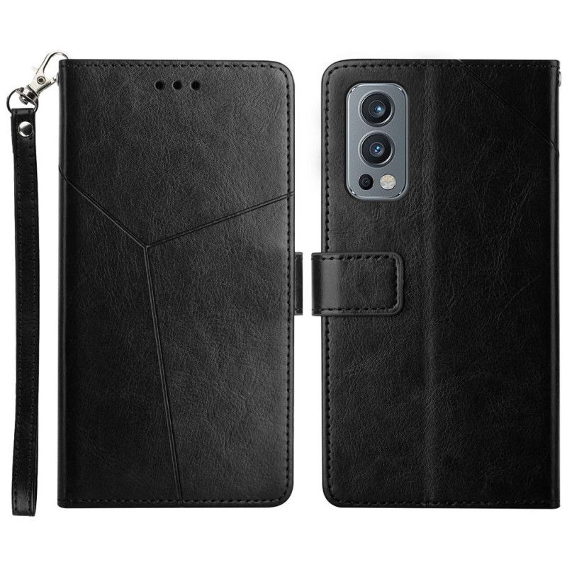 Folio Deksel Til OnePlus Nord 2 5G Geo Y Design Leather Style