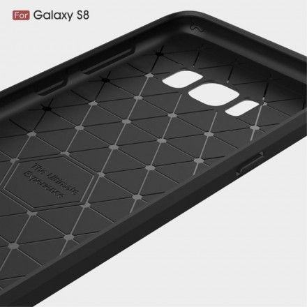 Deksel Til Samsung Galaxy S8 Børstet Karbonfiber