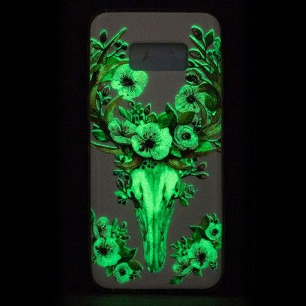 Deksel Til Samsung Galaxy S8 Fluorescerende Blomsterelg