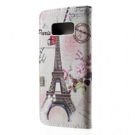 Folio Deksel Til Samsung Galaxy S8 Retro Eiffeltårnet
