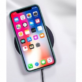 Deksel Til iPhone 11 Pro Silikon- Og Kunstskinnkortholder