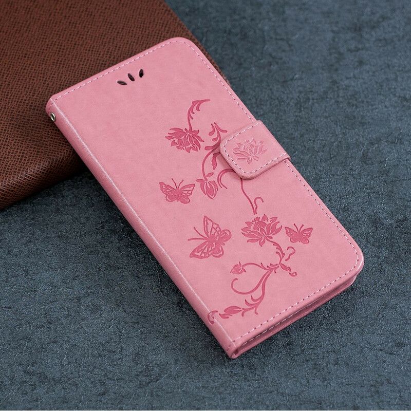 Folio Deksel Til iPhone 11 Pro Med Kjede Floral Strappy