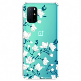 Deksel Til OnePlus 8T Hvite Blomster