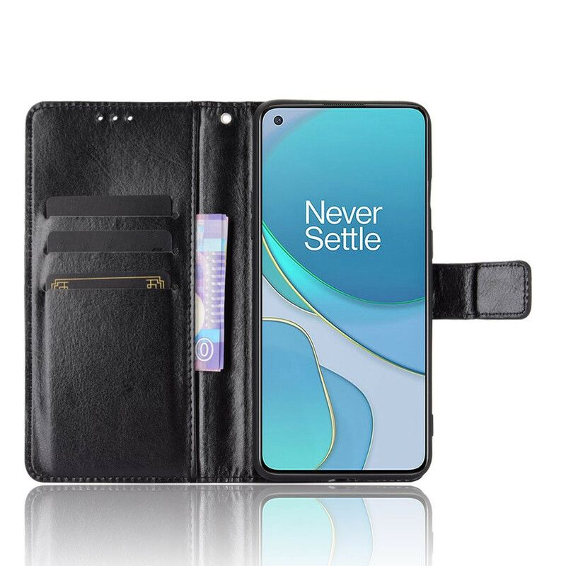 Folio Deksel Til OnePlus 8T Plinkende Kunstskinn