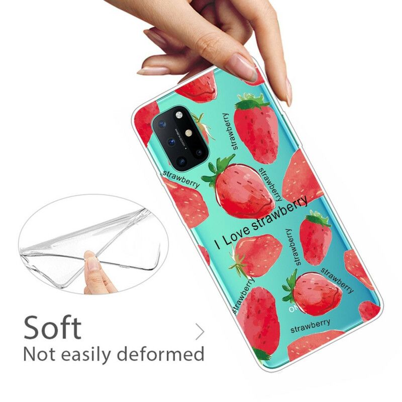Mobildeksel Til OnePlus 8T Jordbær / Jeg Elsker Jordbær