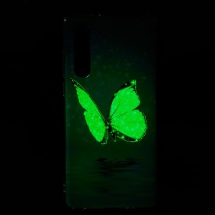 Deksel Til Huawei P30 Fluorescerende Blå Sommerfugl