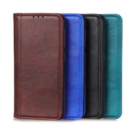 Beskyttelse Deksel Til Sony Xperia 10 III Folio Deksel Elegance Split Litchi Leather