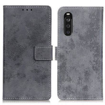 Folio Deksel Til Sony Xperia 10 III Vintage Skinneffekt