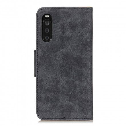 Folio Deksel Til Sony Xperia 10 III Vintage Split Leather