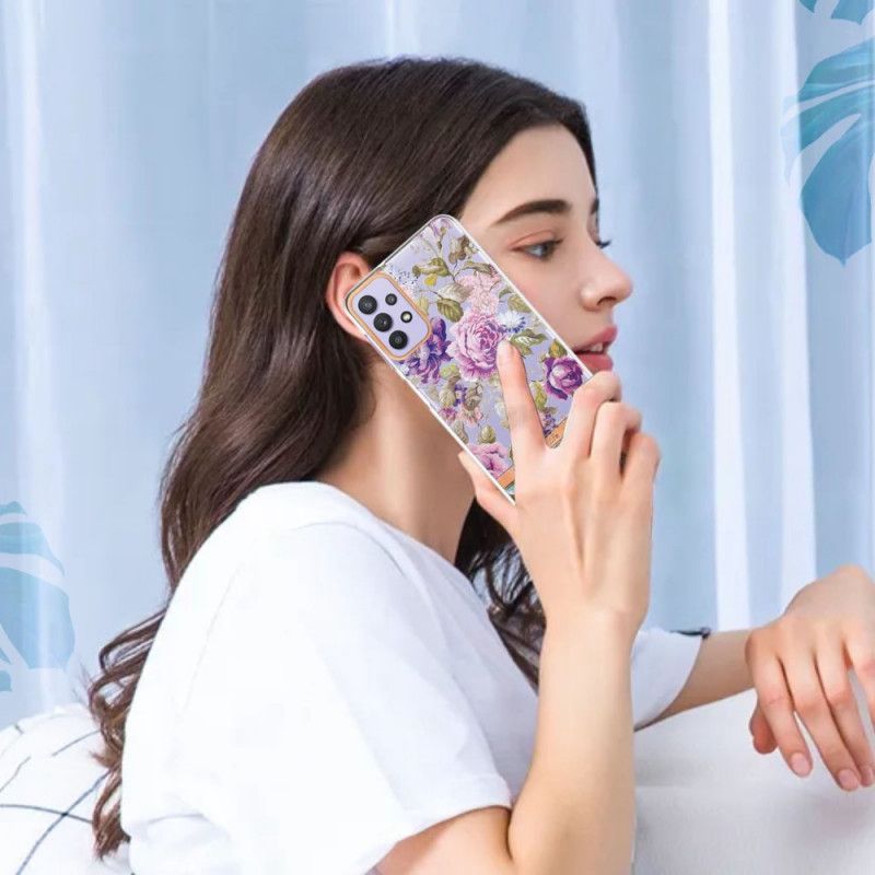 Deksel Til Samsung Galaxy A13 Blomster Gjennomsiktig