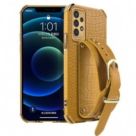 Deksel Til Samsung Galaxy A13 Krokodillestil Med Støttestropp