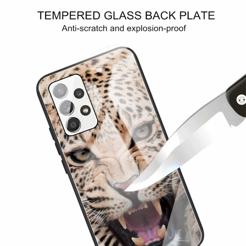 Deksel Til Samsung Galaxy A13 Leopard Herdet Glass