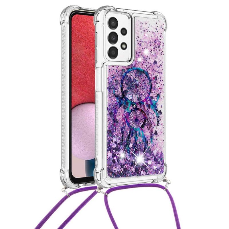 Deksel Til Samsung Galaxy A13 Med Snor Med Paljetter Drawstring Dreamcatcher