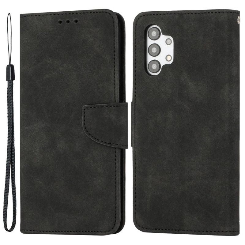 Folio Deksel Til Samsung Galaxy A13 Med Kjede Vintage Strappy Style