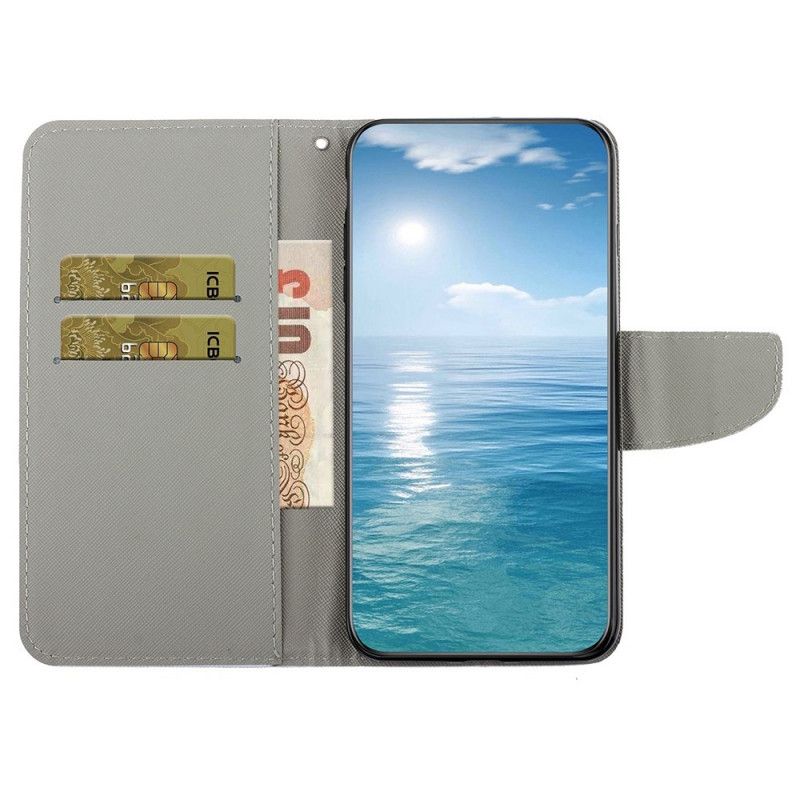 Folio Deksel Til Samsung Galaxy A13 Patchwork Med Stropp