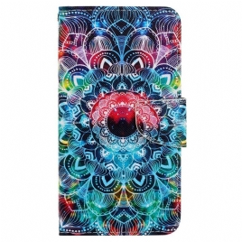 Lærdeksel Til Samsung Galaxy A13 Med Kjede Flashy Strappy Mandala