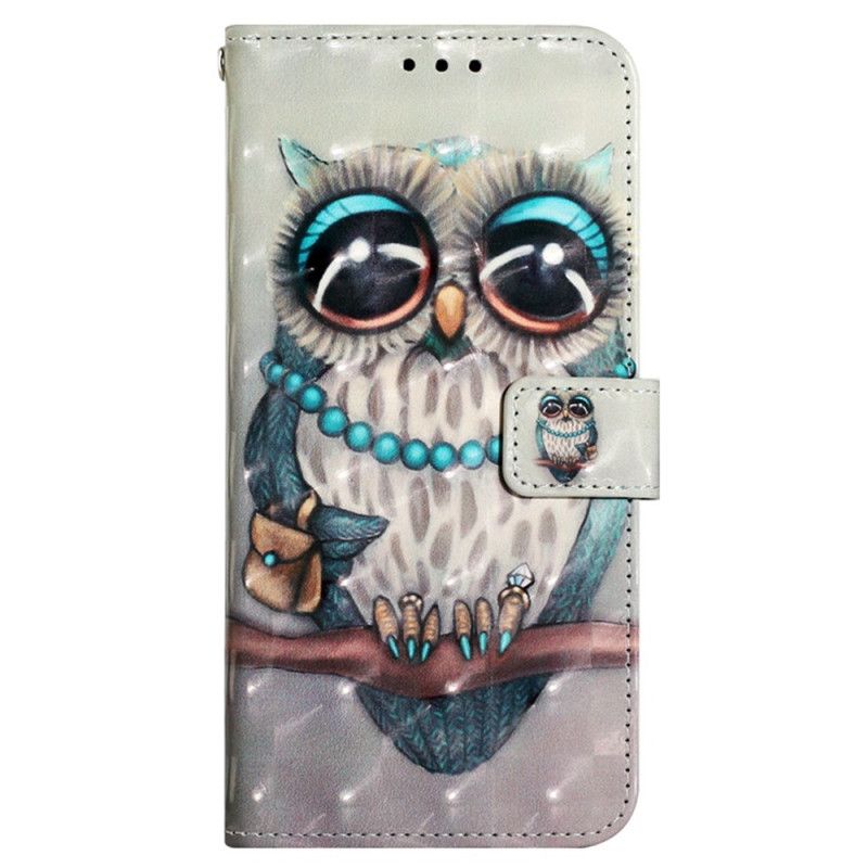Lærdeksel Til Samsung Galaxy A13 Med Kjede Frøken Strappy Owl