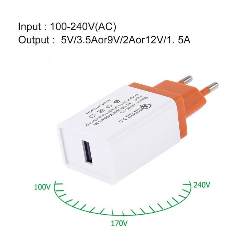 Usb-Veggladeradapter Eu-Plugg