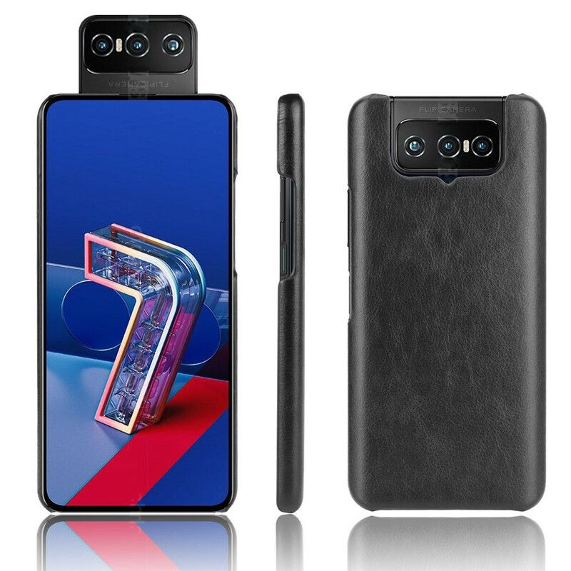 Deksel Til Asus Zenfone 7 / 7 Pro Lichi Skinneffekt