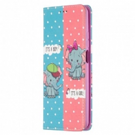 Beskyttelse Deksel Til Xiaomi Mi 10T Lite / Redmi Note 9 Pro 5G Folio Deksel Elefanter