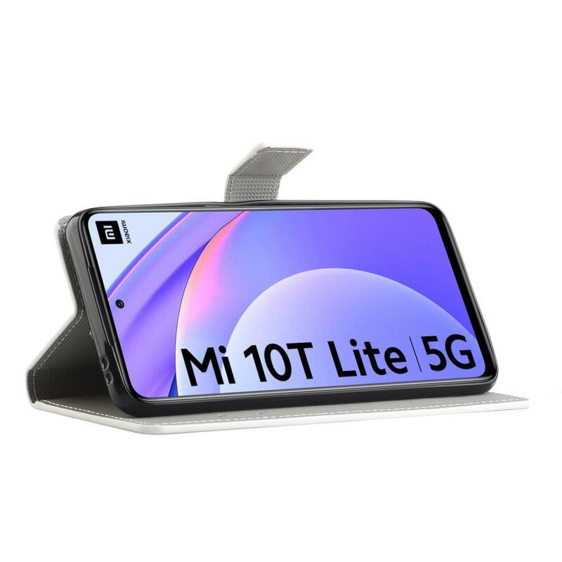 Folio Deksel Til Xiaomi Mi 10T Lite / Redmi Note 9 Pro 5G Blå Sommerfugl