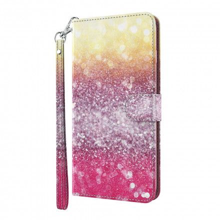 Folio Deksel Til Xiaomi Mi 10T Lite / Redmi Note 9 Pro 5G Light Spot Magenta Glitter