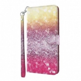 Folio Deksel Til Xiaomi Mi 10T Lite / Redmi Note 9 Pro 5G Light Spot Magenta Glitter