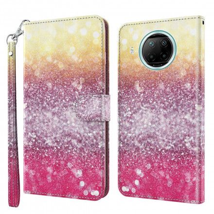 Folio Deksel Til Xiaomi Mi 10T Lite / Redmi Note 9 Pro 5G Light Spot Magenta Glitter