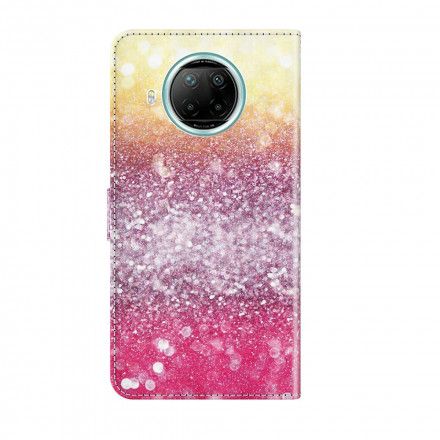 Folio Deksel Til Xiaomi Mi 10T Lite / Redmi Note 9 Pro 5G Light Spot Magenta Glitter