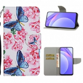 Lærdeksel Til Xiaomi Mi 10T Lite / Redmi Note 9 Pro 5G Blomstersommerfuglstropp