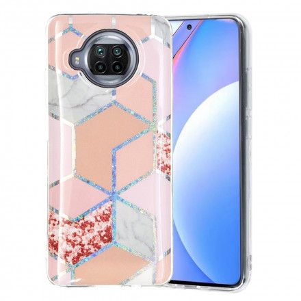 Mobildeksel Til Xiaomi Mi 10T Lite / Redmi Note 9 Pro 5G Glitter Design Marmor