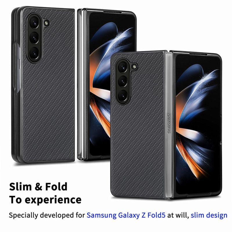 Deksel Samsung Galaxy Z Fold 5 Klassisk Karbonfiber