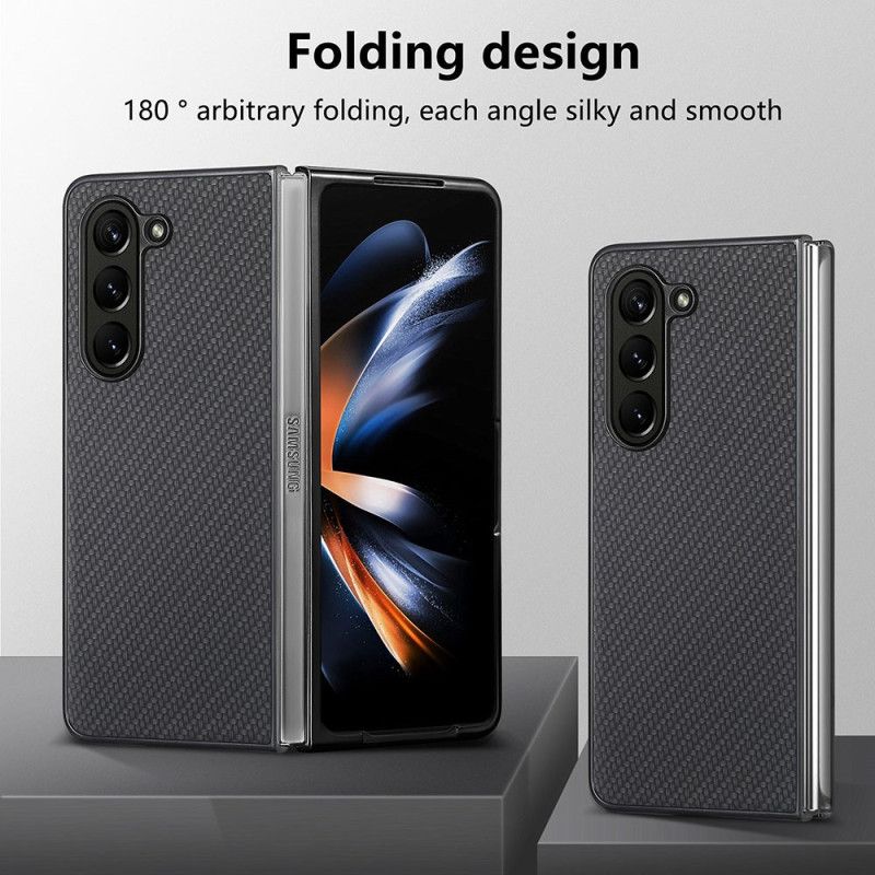 Deksel Samsung Galaxy Z Fold 5 Klassisk Karbonfiber