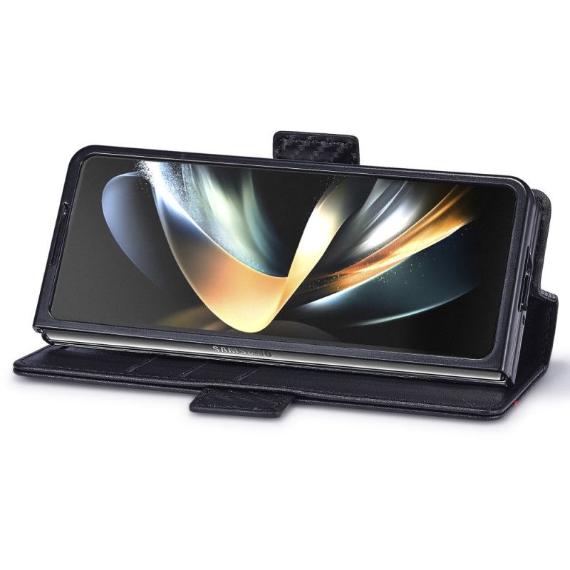 Folio Deksel Samsung Galaxy Z Fold 5 Karbonfiber Lc.imeeke Beskyttelse Deksel