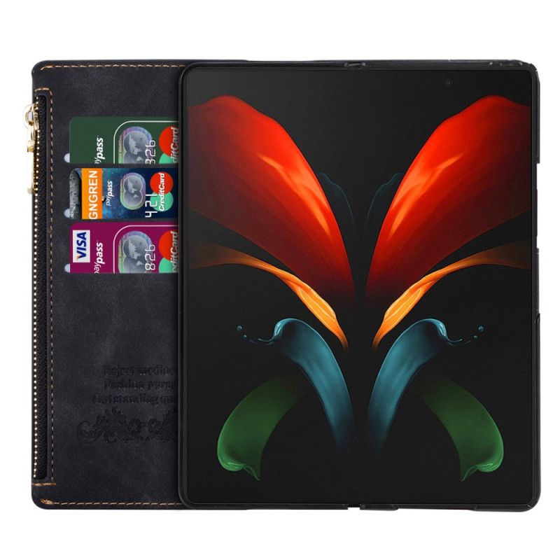 Folio Deksel Samsung Galaxy Z Fold 5 Myntpung Med Stropp